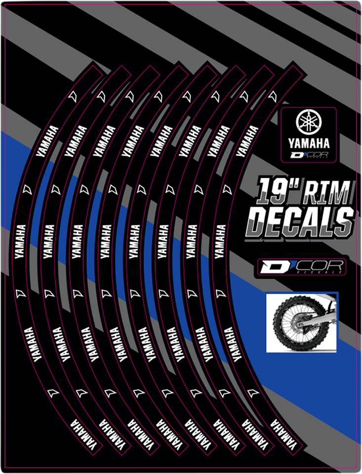 Rim Decal - Yamaha Logo - 19" Rear