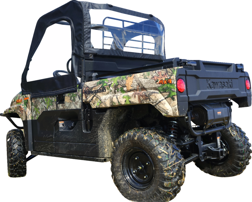 Soft Upper Doors - Rear Windshield - Black - Mule Pro-MX - Lutzka's Garage