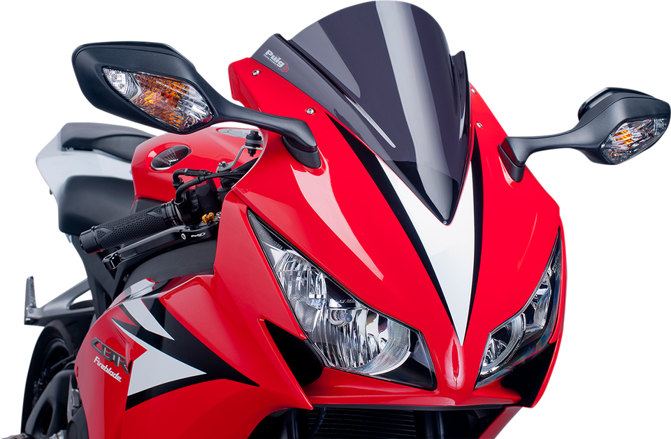 Race Windscreen - 13-3/8" - Dark Smoke - CBR1000RR - Lutzka's Garage
