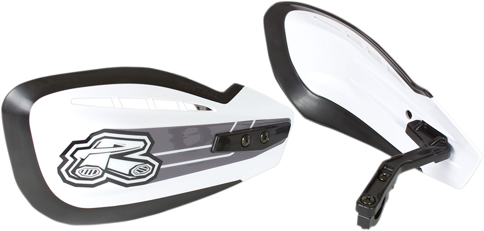 Handguards - Moto - White - Lutzka's Garage