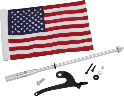 Folding Flag Pole - Right - Chrome - Can-Am RT - Lutzka's Garage