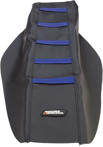 Ribbed Seat Cover - Black Cover/Blue Ribs - Yamaha