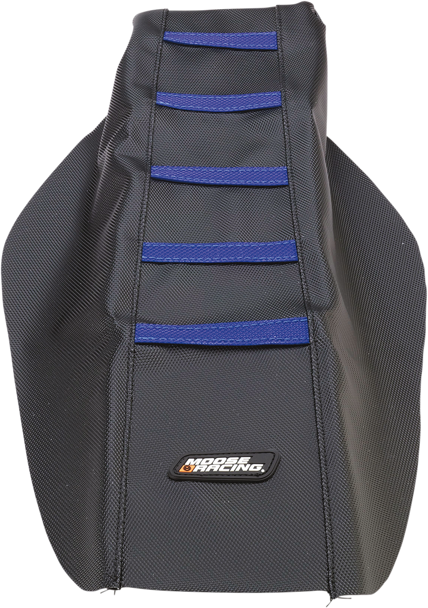 Ribbed Seat Cover - Black Cover/Blue Ribs - Yamaha