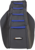 Ribbed Seat Cover - Black Cover/Blue Ribs - Yamaha
