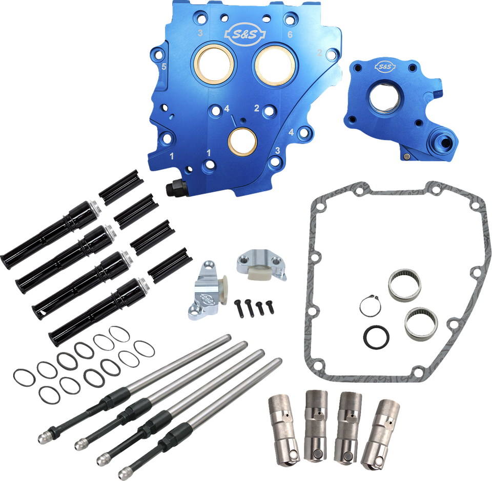 Cam Chest Kit without Cams - Chain Drive - Water Cooled - Black Pushrods - Twin Cam