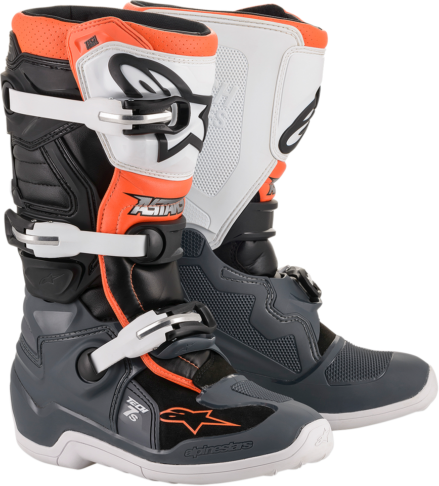 Tech 7S Boot - Black/Gray/White/Orange Fluorescent - US 2 - Lutzka's Garage