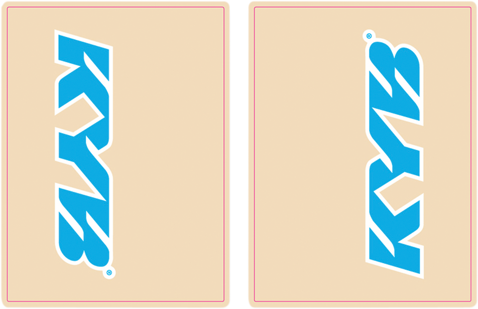 Upper Fork Decal - KYB - Blue/White - Lutzka's Garage