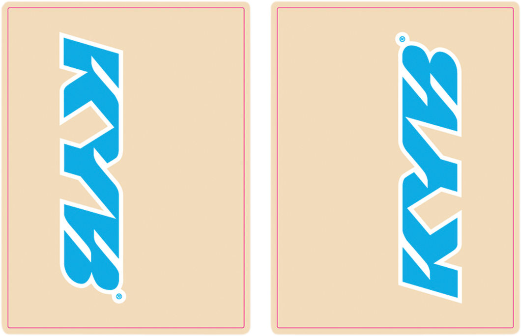 Upper Fork Decal - KYB - Blue/White - Lutzka's Garage