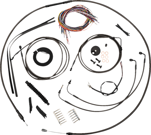 Cable Kit - Quick Connect - Mini Ape Hanger Handlebars - Midnight - Lutzka's Garage