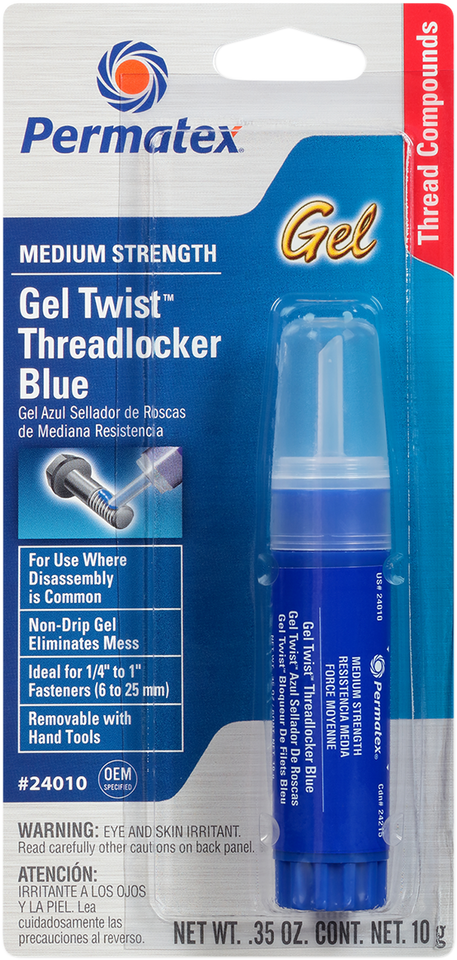 Gel Threadlocker - Blue - 0.35 oz. net wt. - Lutzka's Garage
