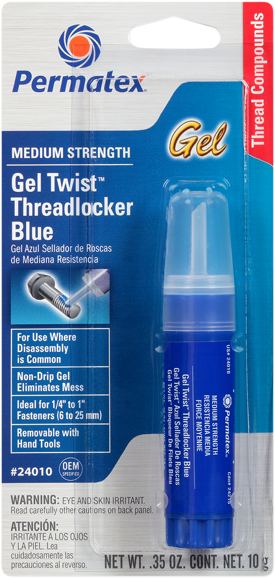 Gel Threadlocker - Blue - 0.35 oz. net wt. - Lutzka's Garage