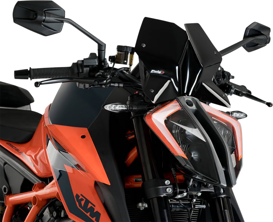 New Generation Windscreen - 10-1/2" - Black - 1290 Super Duke R - Lutzka's Garage