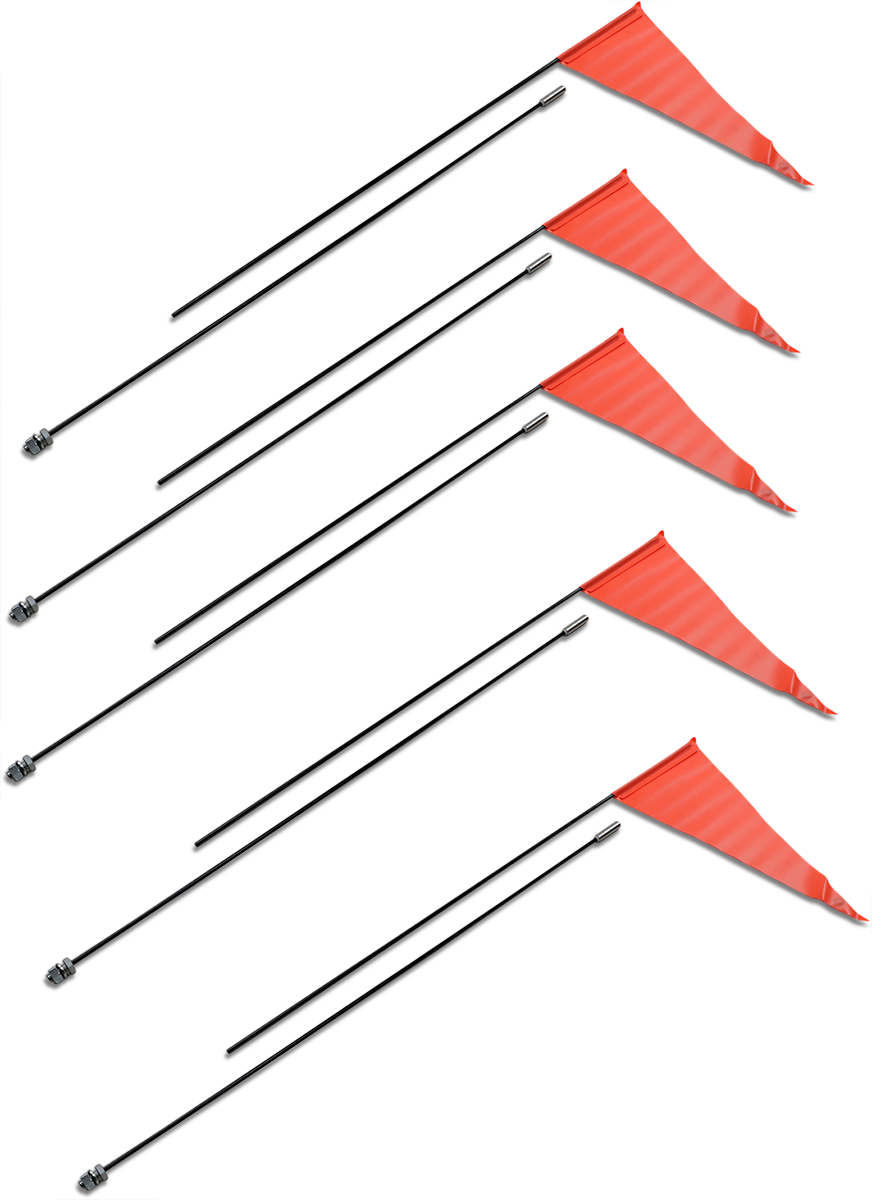 Flag and Pole - 6 Black Pole - 5 Pack