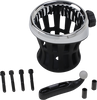 Drink Holder - Perch Mount - Chrome/Black - Lutzka's Garage