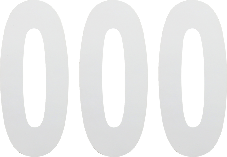 FX Number 0 - White - 8" - Lutzka's Garage