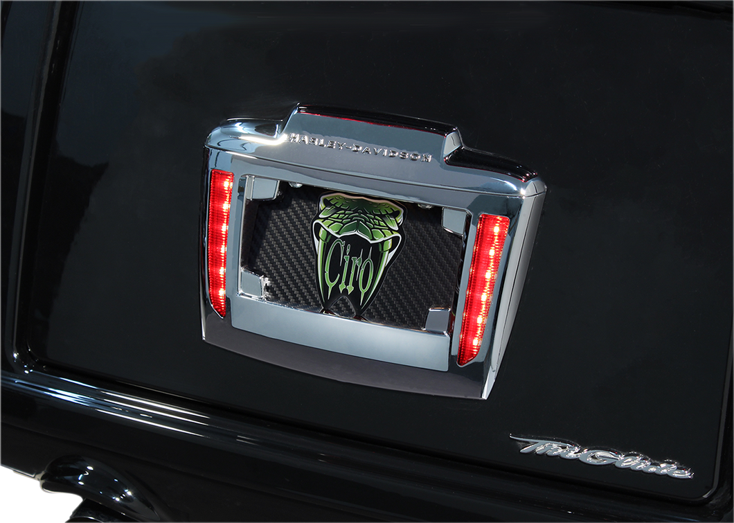 License Plate Frame - 09+ Trike - Chrome - Lutzka's Garage