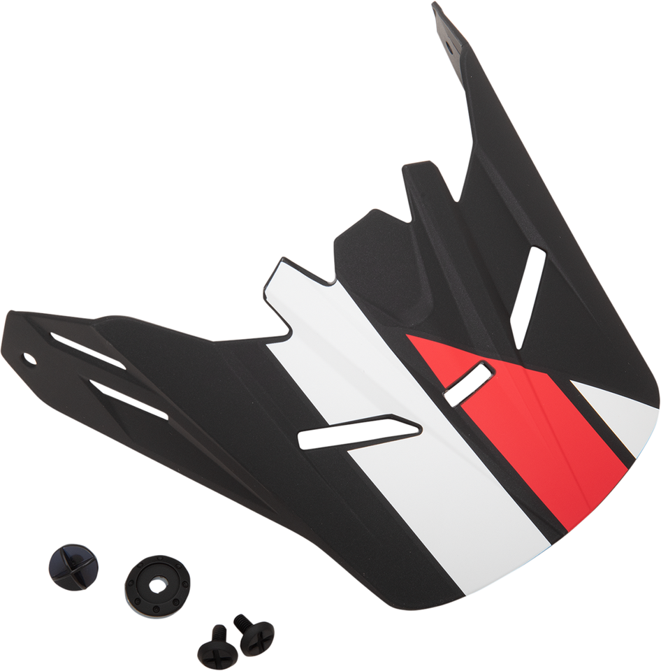 Rise Visor - Youth - Evac - Matte Black/Red/White - Lutzka's Garage