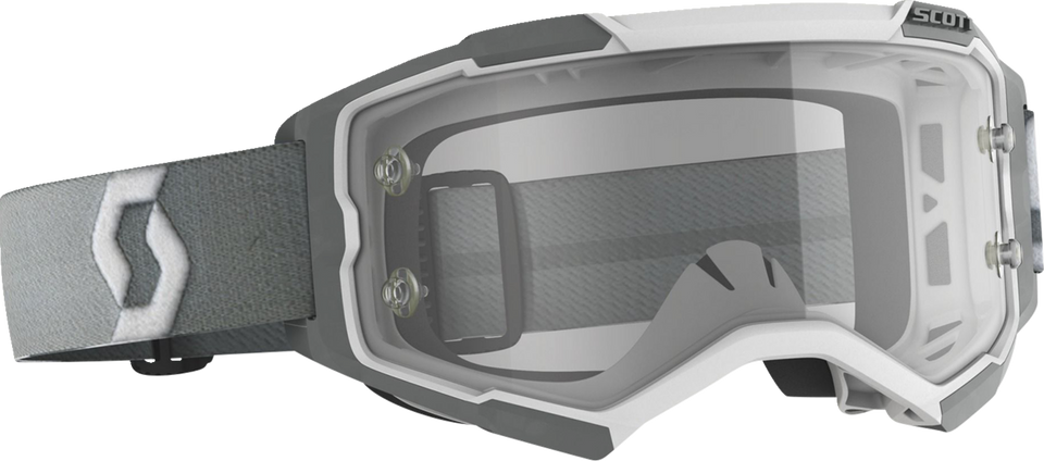 Fury Goggle - White/Gray - Clear Works - Lutzka's Garage