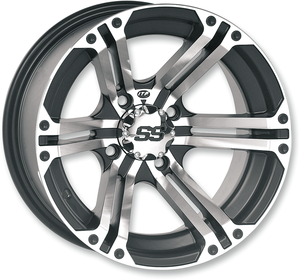 Wheel - SS212 Alloy - Front/Rear - Machined Black - 12x7 - 4/110 - 5+2
