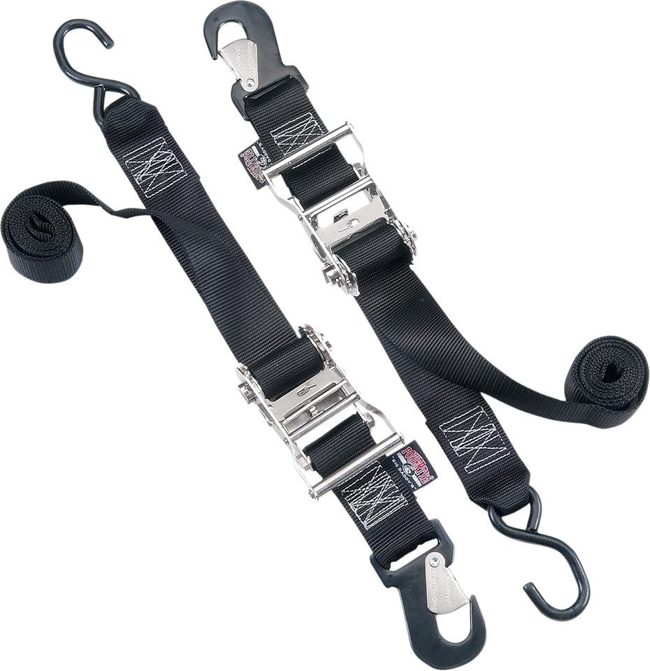 Big Daddy Tie-Down - 2" - Snap-hook/S-hook End Combination - Black - Lutzka's Garage