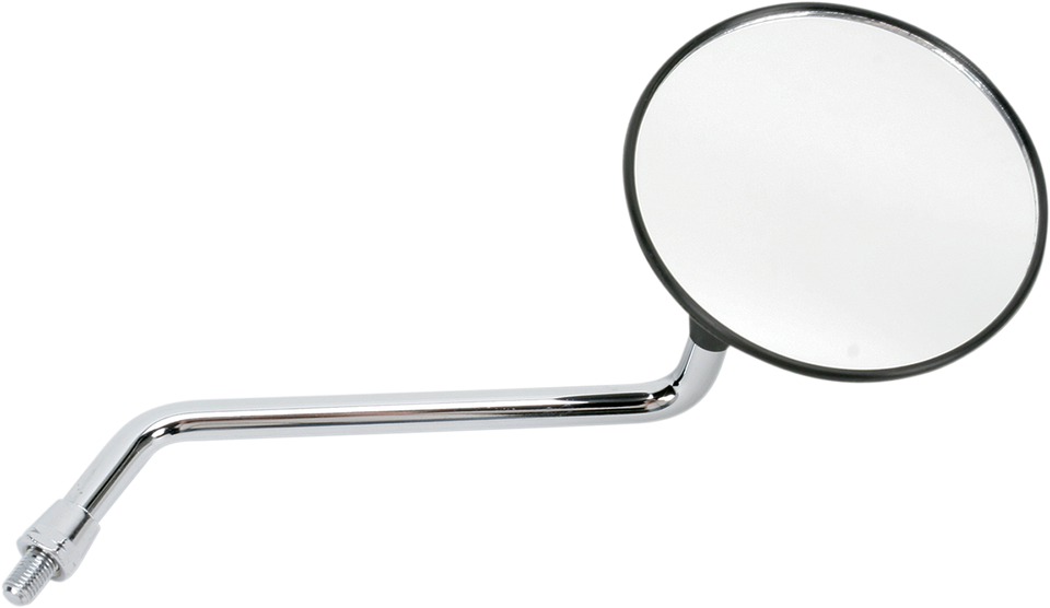 Mirror - Side View - Round - Black w/Chrome Stem - Right