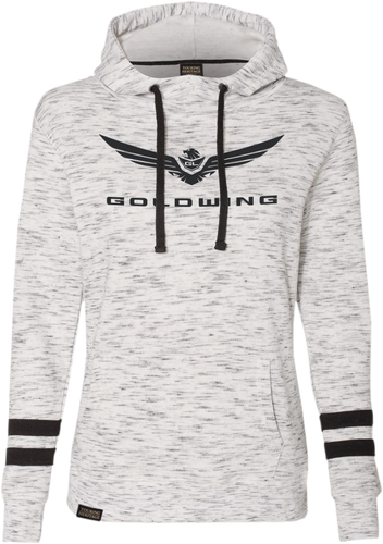 Womens Goldwing Bold Pullover Hoodie - White/Black - Small - Lutzka's Garage