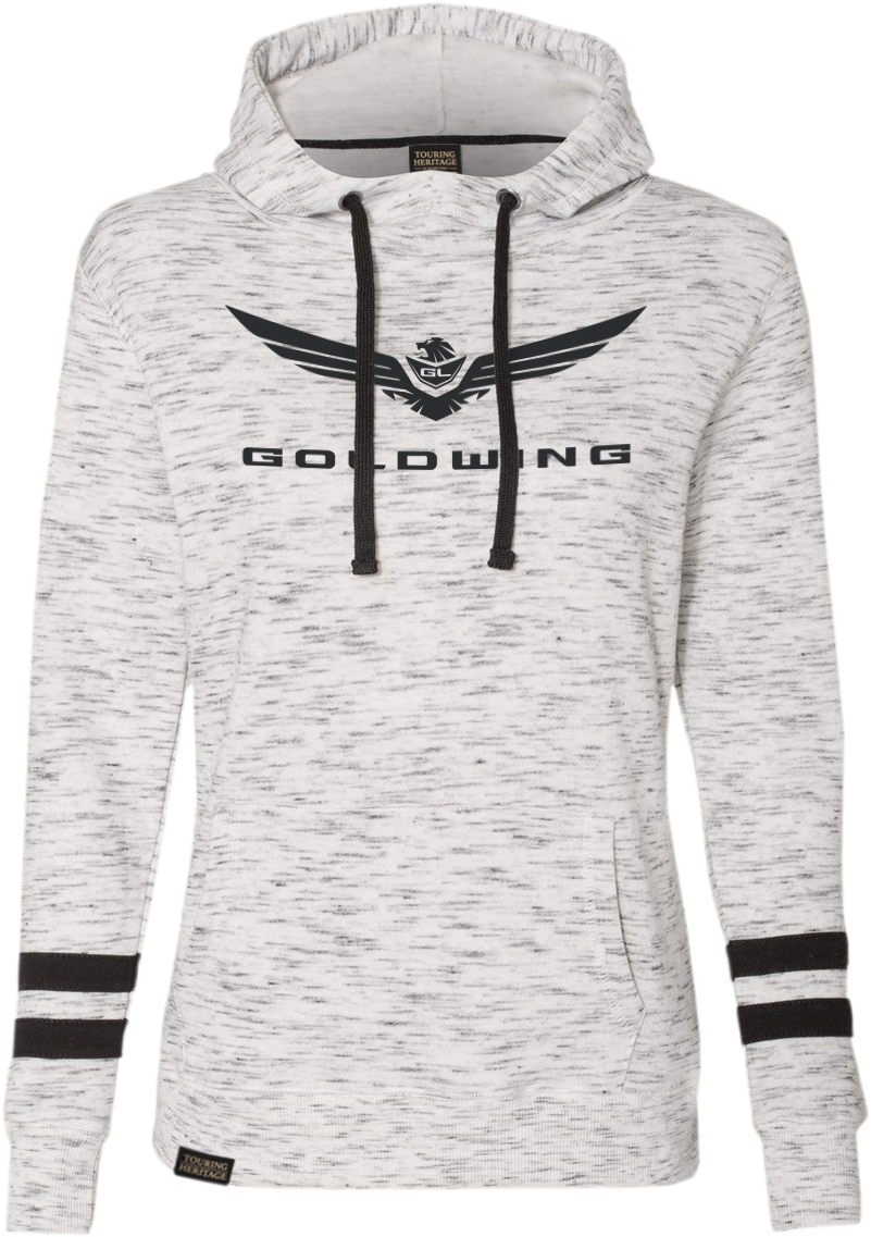 Womens Goldwing Bold Pullover Hoodie - White/Black - Small - Lutzka's Garage