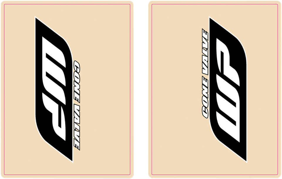 Upper Fork Decal - WP - White/Black - Lutzka's Garage