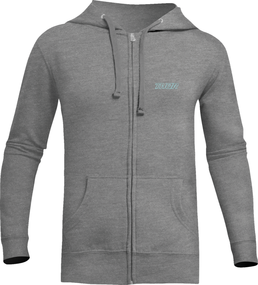 Womens Aerosol Fleece Zip-Up Sweatshirt - Heather Gunmetal - Small - Lutzka's Garage