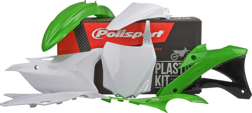 Body Kit - Complete - 14 - 15 OEM Green/White/Black - KX 85