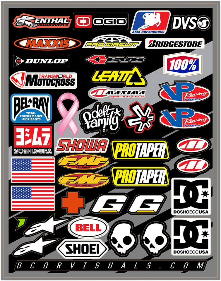 Decal Sheet - Helmet Logos