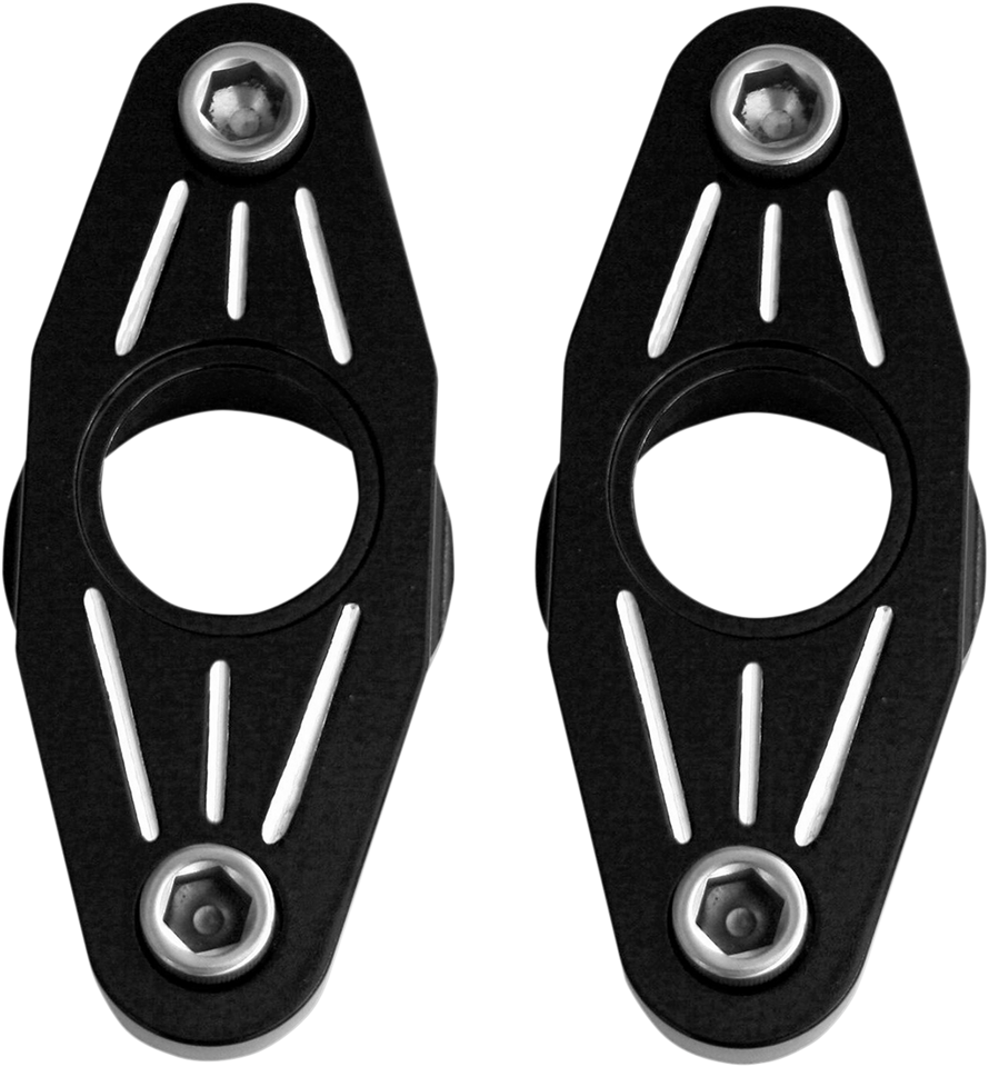 Swingarm Pivot Blocks - Black Anodized Ball-Milled