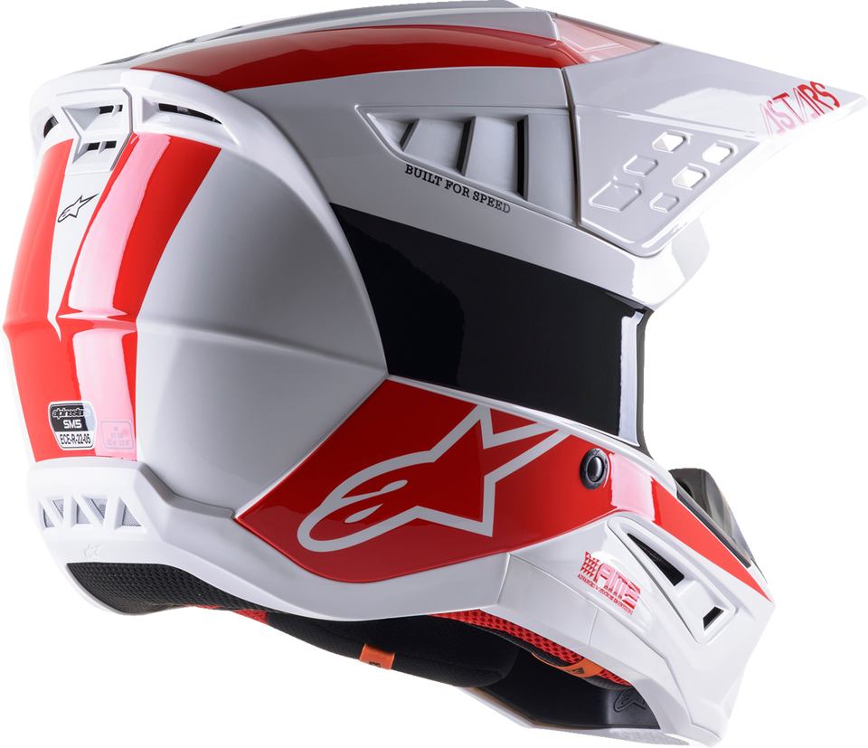 SM5 Helmet - Bond - White/Red - Small - Lutzka's Garage