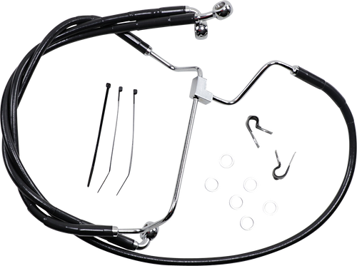 Brake Line - Front - Black - +6