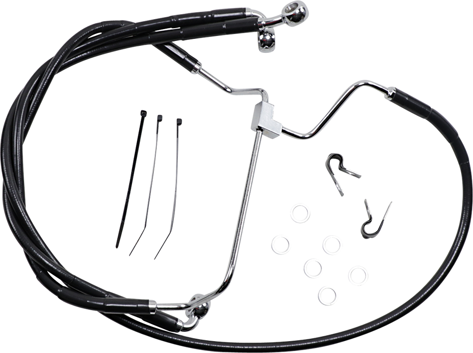Brake Line - Front - Black - +6" - Lutzka's Garage