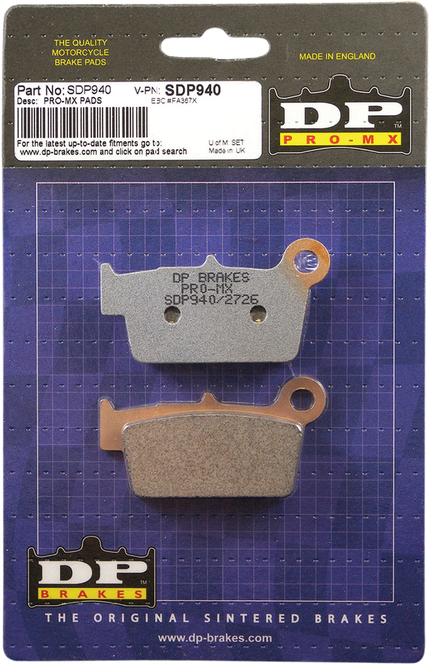 Pro MX Sintered Brake Pads - SDP940