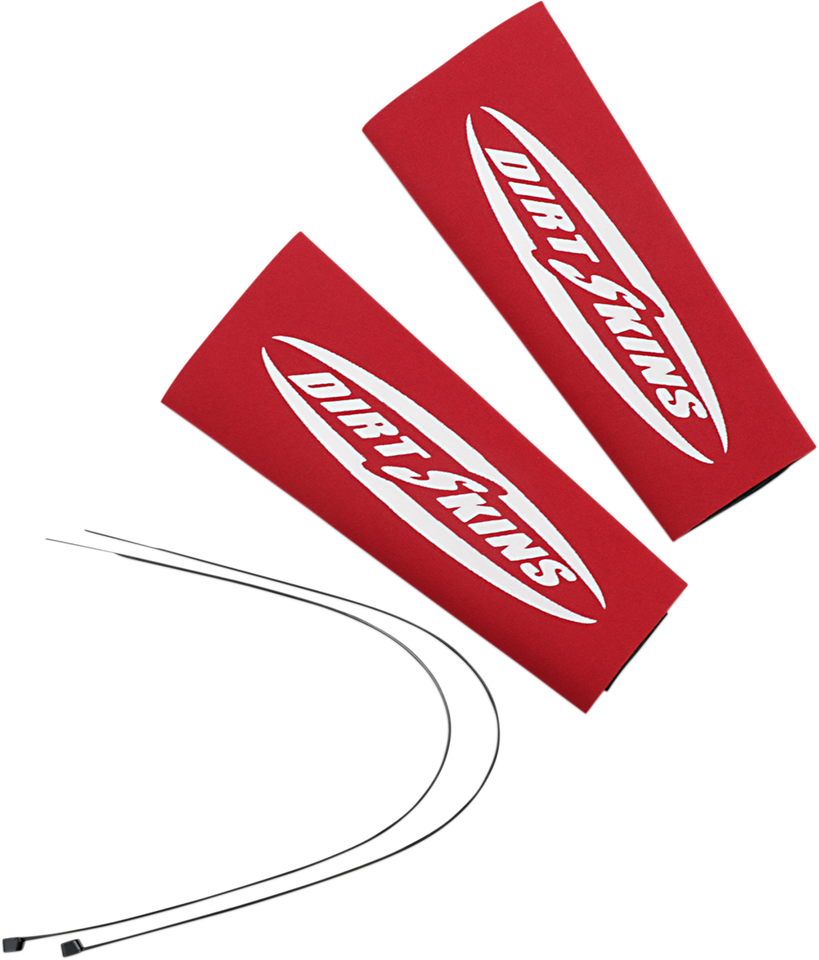 Fork Covers - 2 mm Neoprene - Red/White - 7.5" Standard - Lutzka's Garage