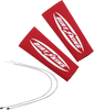 Fork Covers - 2 mm Neoprene - Red/White - 7.5" Standard - Lutzka's Garage