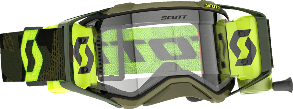 Prospect Super WFS Goggle - Khaki Green/Neon Yellow - Dual Lens - Clear - Lutzka's Garage