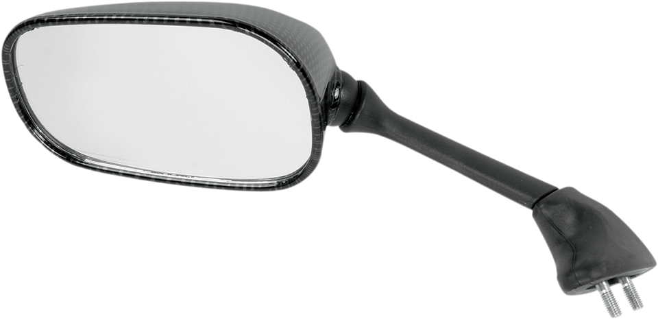 Mirror - Side View - Black/Carbon Fiber - Rectangle - Left - Yamaha