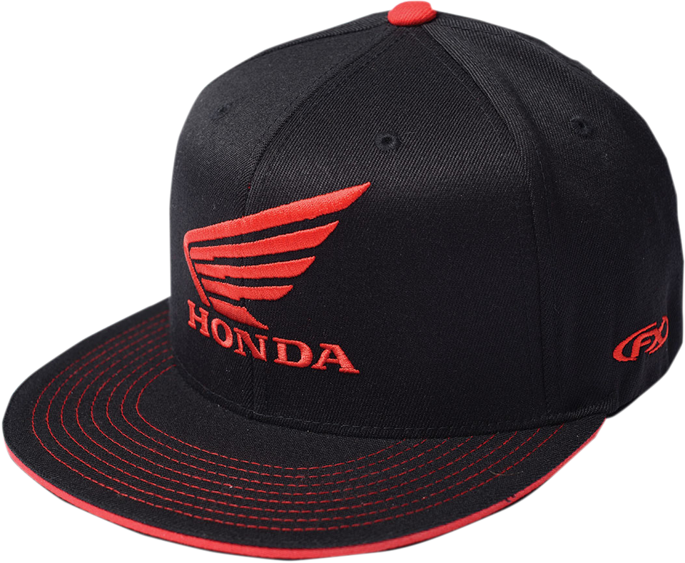 Honda Wing Flexfit® Hat - Black/Red - Small/Medium - Lutzka's Garage