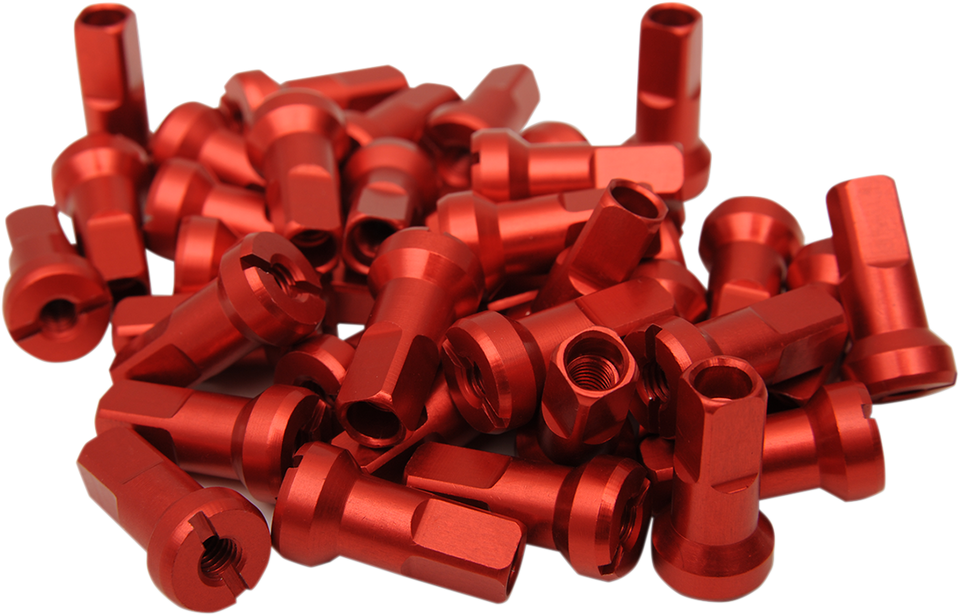 Spoke Nipples - MX1 - Red - 9 Gauge - Set - Lutzka's Garage