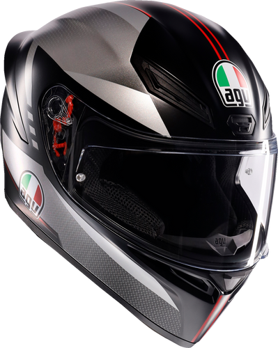 K1 S Helmet - Lap - Matte Black/Gray/Red - Small - Lutzka's Garage