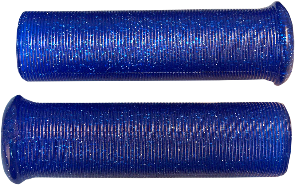 Grips - Retro - Metal - 1" - Blue - Lutzka's Garage