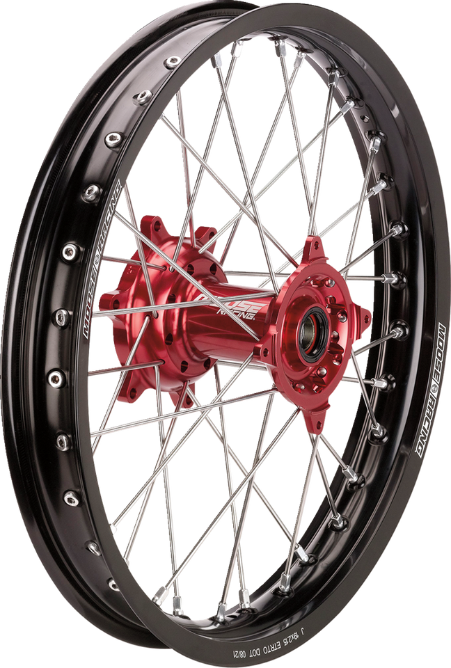 Wheel Assembly - SX-1 - Complete - Rear - Black Wheel/Red Hub - 19x2.15 - Honda