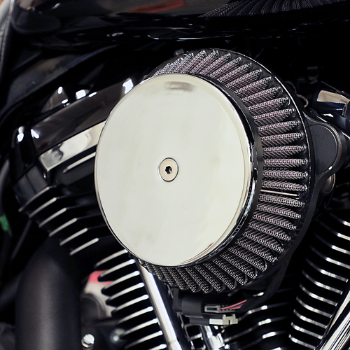 Plain Cover Big Air Cleaner Kit - Chrome - Lutzka's Garage