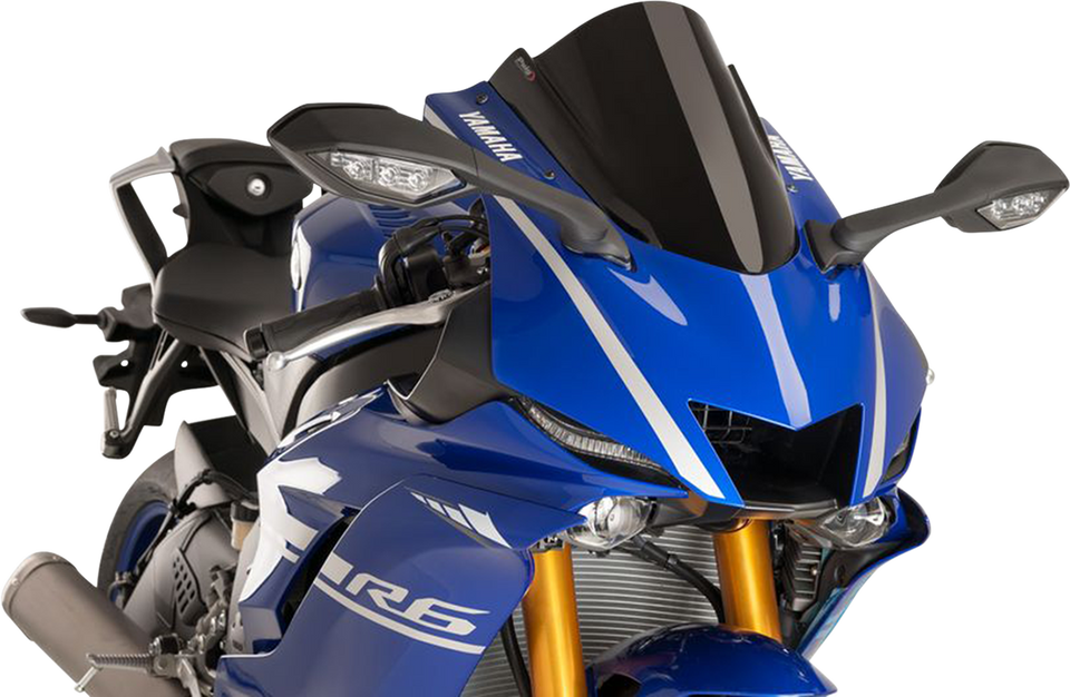 Race Windscreen - 14-1/4" - Black - Yamaha - Lutzka's Garage