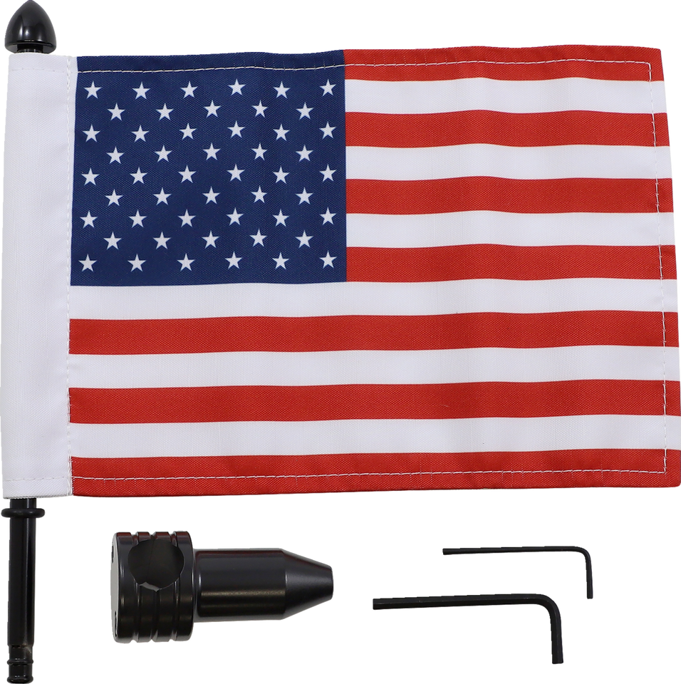 Saddlebag - Fixed Upright Flag Mount - 3/4" Bar - 6" X 9" Flag