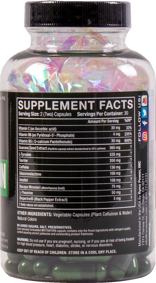 Motivation Capsules - 60 ct. Bottle