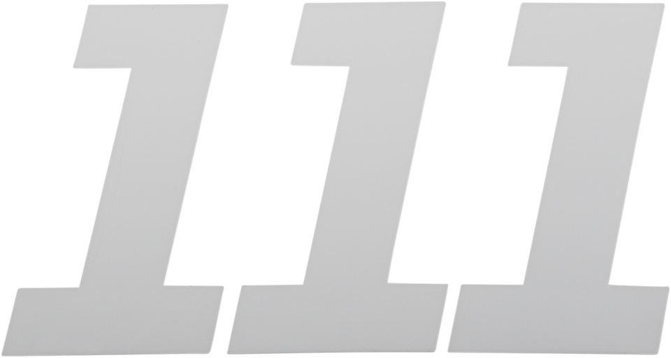 Race Number Plate - #1 - White - 4" - Lutzka's Garage